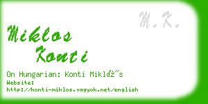 miklos konti business card